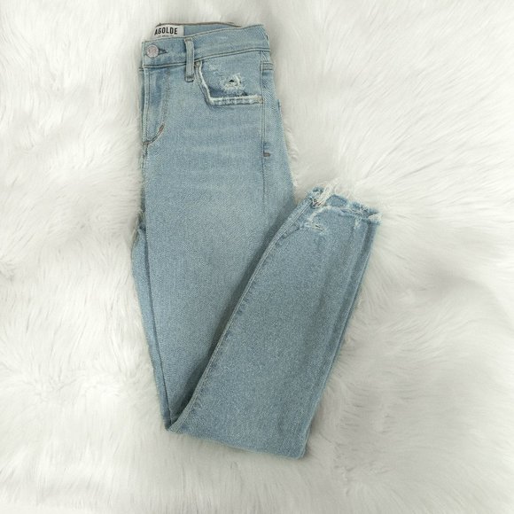 Agolde Denim - Agolde Distressed Hem Skinny Jeans